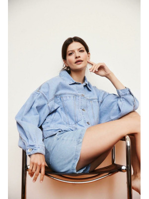 Moodo Podzimní Bunda jeans dámská WOWE Moodo Podzimní Bunda jeans dámská WOWE